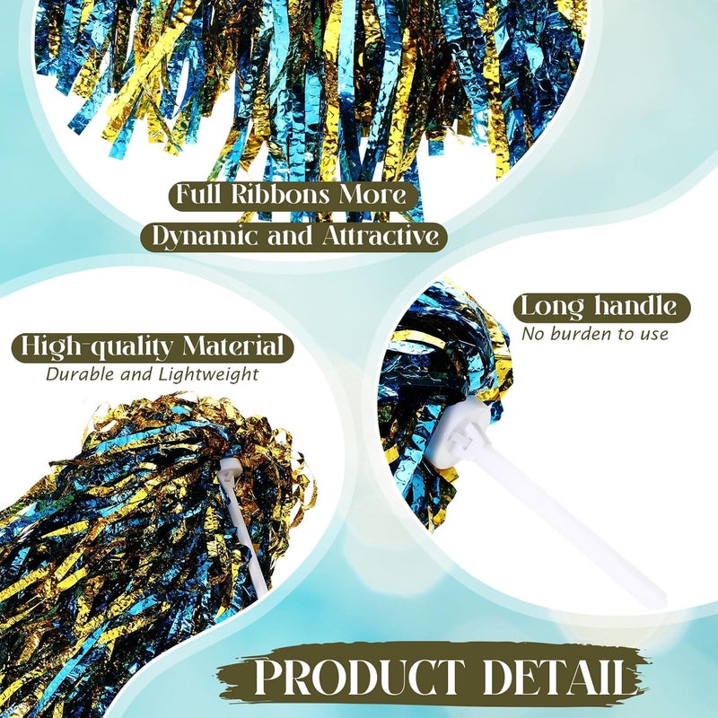 PullCrease 20 Pcs School Spirit Shakers Bulk, Cheerleader Pom Poms for Adults Sports Team Party Dance Football Basketball Volleyball Homecoming Fan Celebration Sporting Event - Image 3